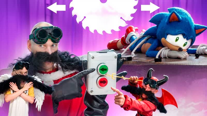 Angel vs Demon Evil Robotnik Sonic vs. Good Robotnik