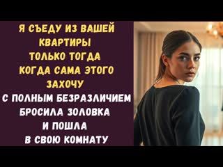Я съеду из вашей квартиры только тогда когда сама этого захочу с полным безразличием бросила золовка