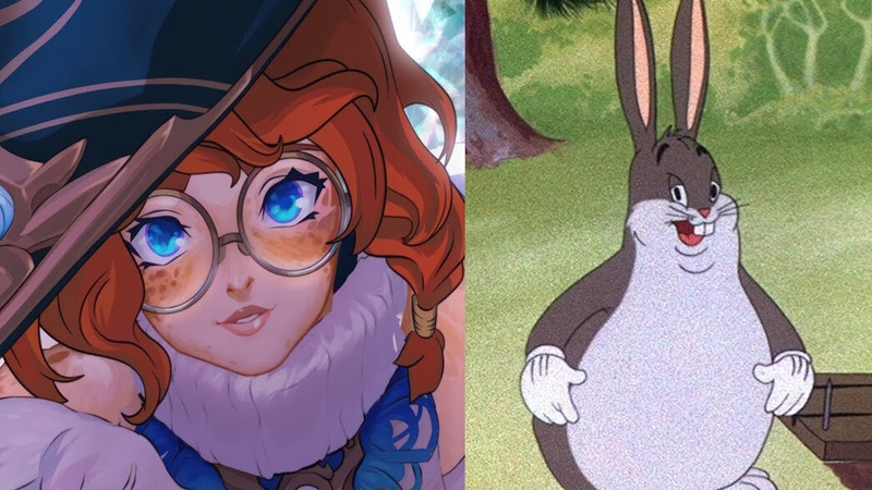 Big Chungus custom skin for Aurora, League of