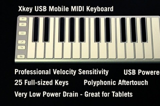 Xkey USB Mobile MIDI Keyboard with Polyphonic Aftertouch from ThinkGeek