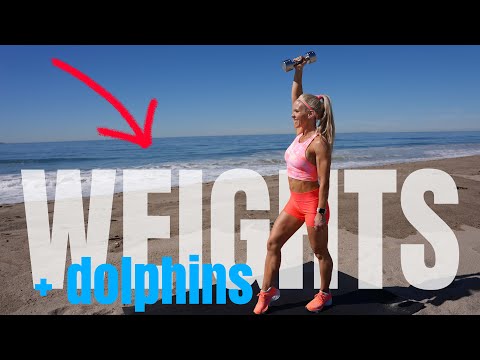 50 MINUTE FULL BODY STRENGTH AND CARDIO WORKOUT, High Impact, Beach