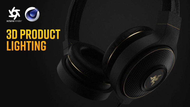 3 D Product Lighting Razer Headphones, C4 D,