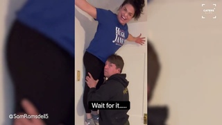 COUPLE BREAK WALL AFTER ATTEMPTING CHALLENGE