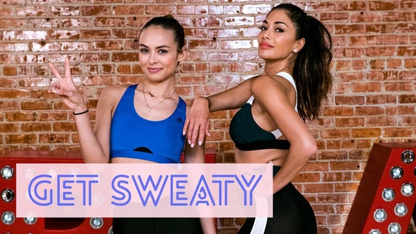NICOLE SCHERZINGER DANCES HER WAY THROUGH A CARDIO WORKOUT ON GET SWEATY WITH EMILY
