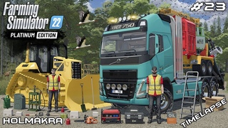 TRANSPORTING YARDER & DOZER TO SITE | Forestry ON Holmakra | Farming Simulator 22 | Episode 23