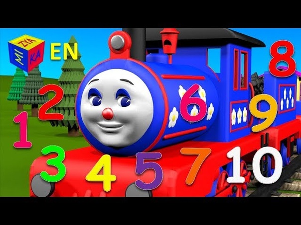 Learn to count to 10 with Choo Choo Train. Educational cartoon for children