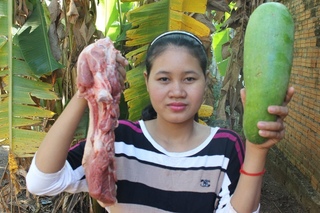Awesome Cooking Soup Pork w/ wax gourd Delicious Recipe - Cook Pork Recipes - Village Food Factory
