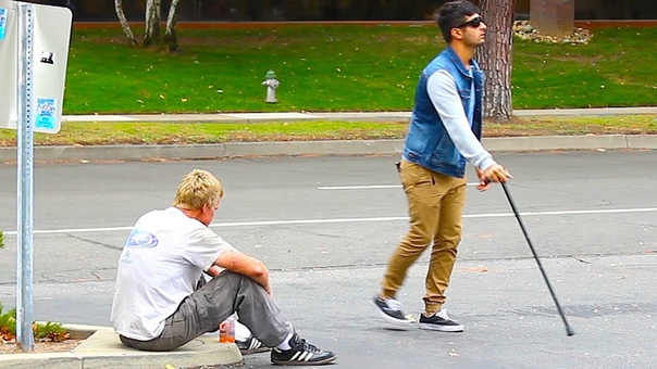 Rich VS Poor Blind Man Stealing Social