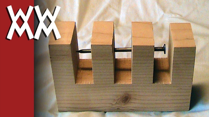 Impossible nail through wood