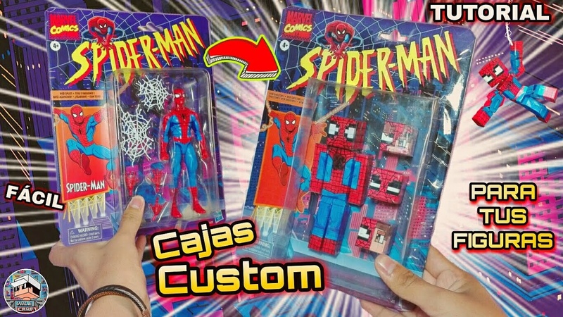 TUTORIAL Como hacer cajas Custom para tus figuras Blister Retro Marvel Legends de Spider Man
