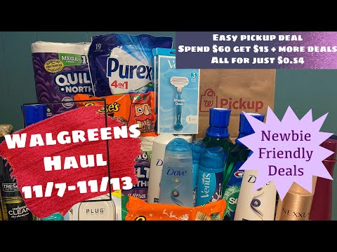WALGREENS HAUL 11, 7 11, 13, ALL FOR JUST , NEWBIE FRIENDLY DEALS, SPEND 60 GET 15