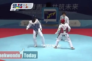 Taekwondo WTF Nanjing 2014 Youth Olympic Games Final  Men’s +73 kg (FRA) vs (UKR)