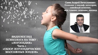 ВИДЕОВЗГЛЯД ПСИХОЛОГА НА ТЕМУ : «ЛОГОПЕДИЯ» Часть 1 «ОБЗОР ЛОГОПЕДИЧЕСКИХ МАССАЖНЫХ ЗОНДОВ»
