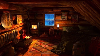 ASMR Sleep - Winter Ambience, Fireplace and Snowstorm ASMR Sounds