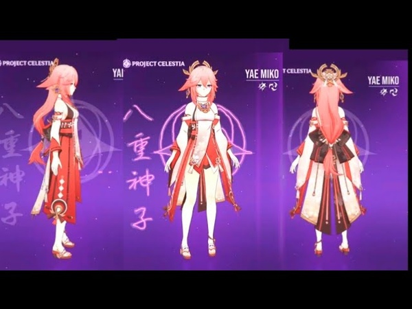 Yae Miko, Yae Sakura 3 D model Genshin