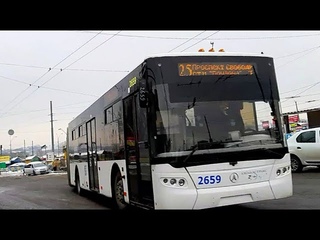 Тролейбус №25.Ст.м.Почайна-Пр.Свободи.Київ//Trolleybus line  station-Svobody