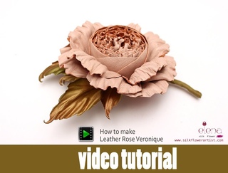 How no make silk flowers - Leather rose