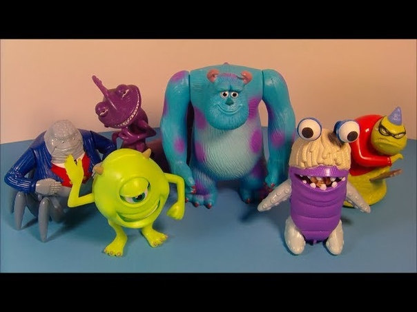 2001 DISNEYS MONSTERS Inc. SET OF 6 Mc DONALDS HAPPY MEAL MOVIE TOYS ASIA EXCLUSIVE VIDEO