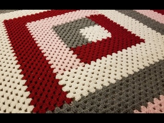 The Granny Log Cabin Blanket Crochet Tutorial!
