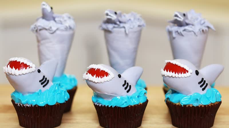 SHARKNADO CUPCAKES NERDY NUMMIES SHARK