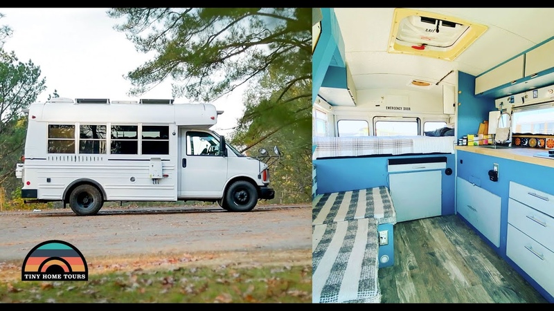 DIY Mini School Bus Conversion Tiny House 13k Budget Van