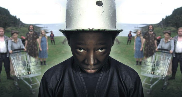 Neger Jung Schwarz Doppelter
