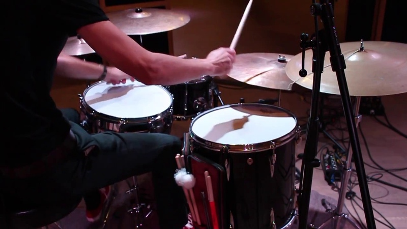 Vintage Premier bop drum kit (1967) in studio, Borbély Dresch Quartet,