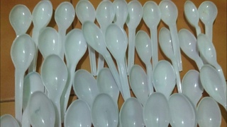 Best use of plastic spoon and waste CD