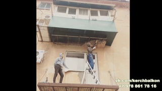 Черновая отделка балкона