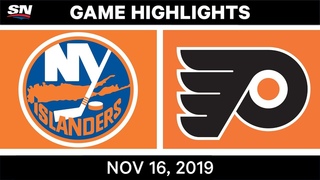 NHL Highlights | Islanders vs Flyers - Nov. 16, 2019