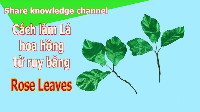 Share Knowledge Hướng Dẫn Làm Lá Hoa Hồng Ruy băng Satin Cực Dễ, D. I. Y Rose