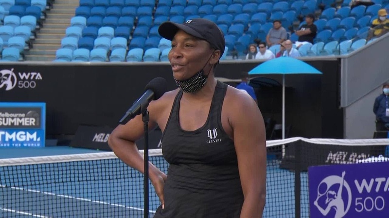 Venus Williams on court interview, Melbourne Summer Series
