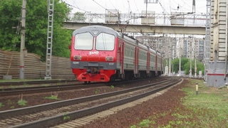 Электропоезд ЭД4М-0337 перегон Кусково-Москва Пасс. Курская
