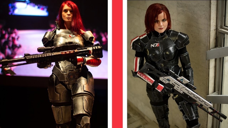 Mass Effect Jane Shepard Cosplay in N7 Armor at Comic Con Russia