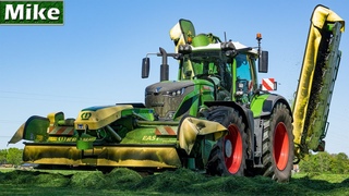 2020 | Fendt 942 with Krone Triple Mowers | First Cut of Grass | Bertjan Siemerink | Gras maaien.