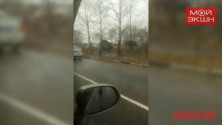 После ДТП КамАЗ угодил в кювет