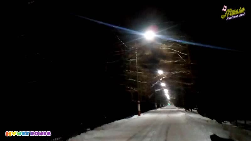Evening winter bike