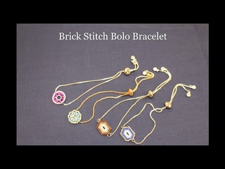 Brick Stitch Bolo Bracelet