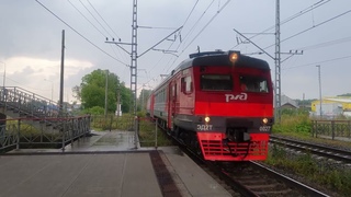 Бывшая Киевская! Электропоезд ЭД2Т-0027 на новом месте! БМО ж/д.