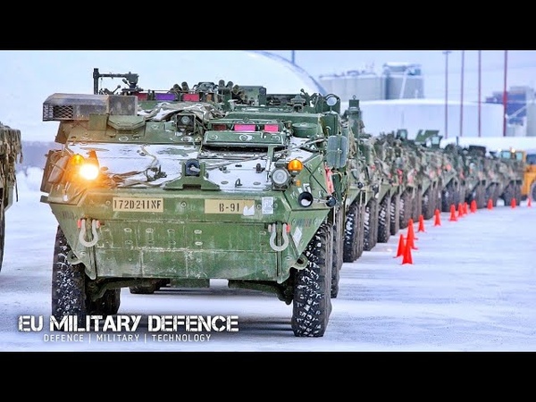 Delivery of US Stryker armored fighting vehicles from Germany to the Ukrainian