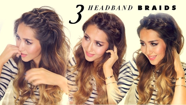 3 Easy Peasy HEADBAND BRAIDS, Quick HAIRSTYLES for Short Long Medium