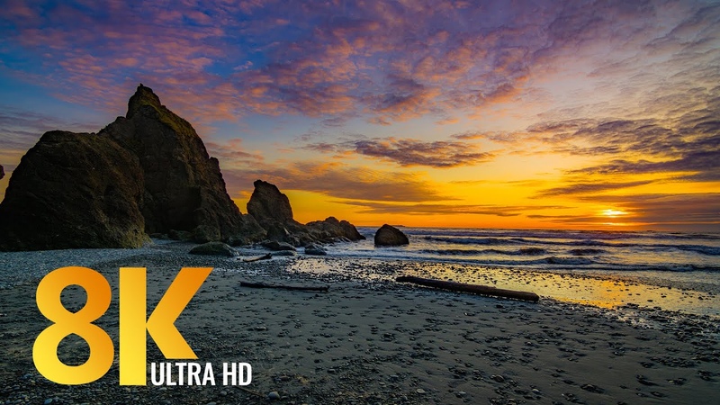 8 K Spectacular Sunset at Ruby Beach, Olympic Peninsula Episode, 1 Short Preview