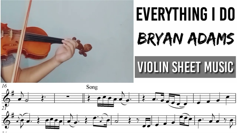 Free Sheet, , Everything I Do Bryan Adams, , Violin Sheet