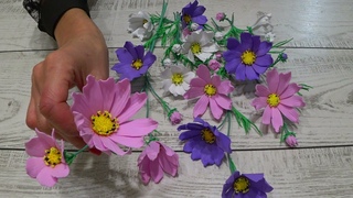 DIY. ЛЕГКО и ПРОСТО. 3Д картина. Космея из фоамирана  DIY. 3D picture. Kosmeya from foamiran