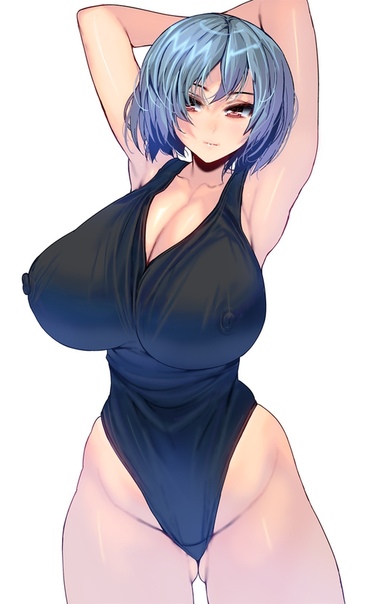 Shared long hair curvy anime