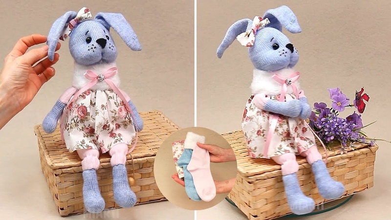 A bunny doll out of socks I made for myself, and now all my friends ask for a
