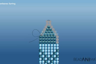 Длинные серьги.Кирпичное плетение.Бисерный мульт.