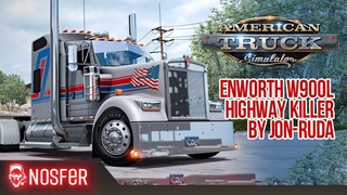 🚦American Truck Simulator - Ночной заезд на KENWORTH W900 HIGHWAY KILLER🚛