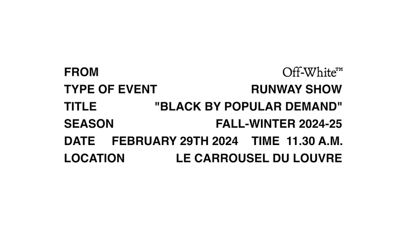 FW24 BLACK BY POPULAR DEMAND