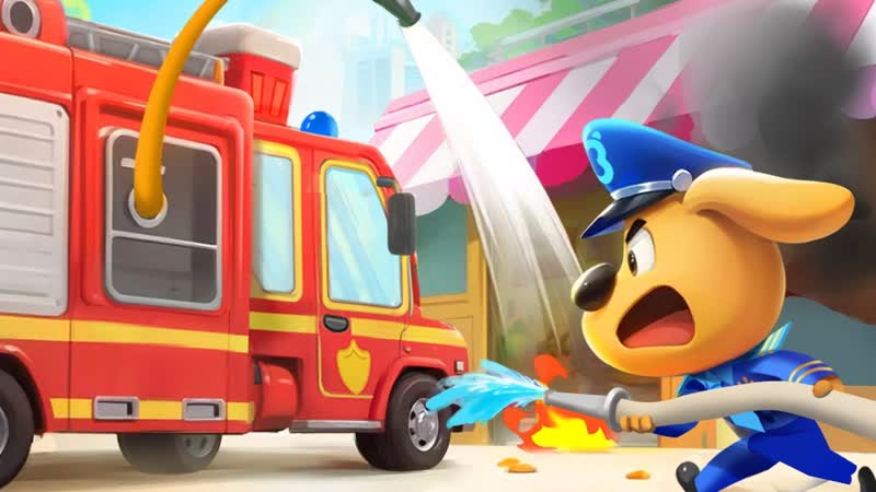 Fire in the Cake Shop, Safety Tips, Sheriff Labrador Kids Cartoon, Baby Bus